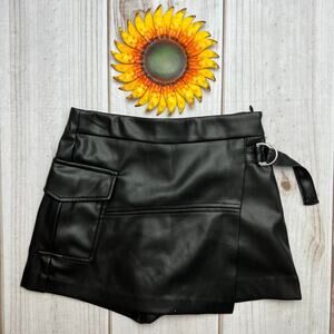 zara kids faux leather skort‎ 7